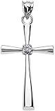 Religious Jewelry 10K White Gold Solitaire Diamond