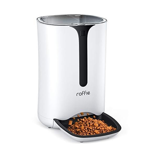 Roffie Automatic Cat Feeder, Dog Food Dispenser for both Small and Medium Pets 7L with Dual Power, Portion Control…