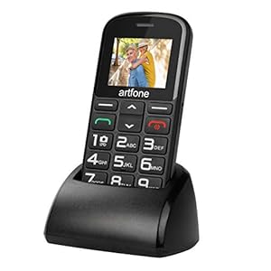 Mobile-Phone-for-Elderly-People-artfone-1400mAh-Battery-Big-Button-Mobile-Phones-Dual-SIM-Unlocked-SOS-Button-Torch-Side-Buttons-Camera-and-Charging-Dock-Black artfone Mobile Phone for Elderly People, 1400mAh Battery Big Button Mobile Phones Dual SIM Unlocked, SOS Button, Torch…