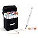 Ohuhu 40-color Alcohol Marker, Dual Tips Permanent Art Markers for Kids, Highlighter Pen Sketch Markers for Drawing Sketching Adult Coloring, Alcohol-based Markers, Great Valentine's Day Gift Idea