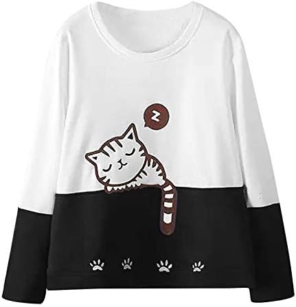 2019 Sweathirt,Hoodies,Women Autumn Long Sleeve Cat Embroidery Sweatshirt Pullover Tops Blouse