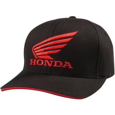 FOX HONDA FLEXFIT HAT BLACK LG/XL