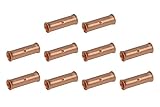 6 AWG TEMCo Butt Splice Connector Bare Copper Uninsulated Gauge. 10 Pack