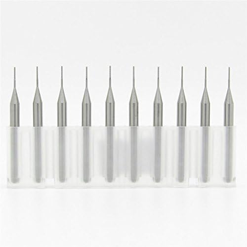 3.175mm Carbide End Mill Engraving Bits CNC PCB Machinery 0.5mm Cutting Pack Of 10 by CNC Drill