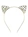 DRESHOW 3 Pack Crystal Cat Ears Headbands Rhinestone Kitty Ear Hair Band Cosplay Accessories for Women Girls