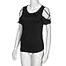 TOPUNDER 2018 Women Summer Blouses Short Sleeve Tops Strappy Cold Shoulder T-Shirt