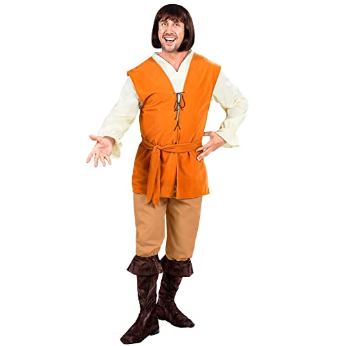 Mens Peasant Man Costume Small UK 38/40 for Medieval Fancy Dress