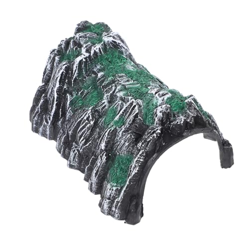 Toyvian Simulation Rockery Train Cave Tunnel Model 4pcs DIY Miniature Railway Scene Accessory Plastic Rockery Tunnel Figurine for Home Art