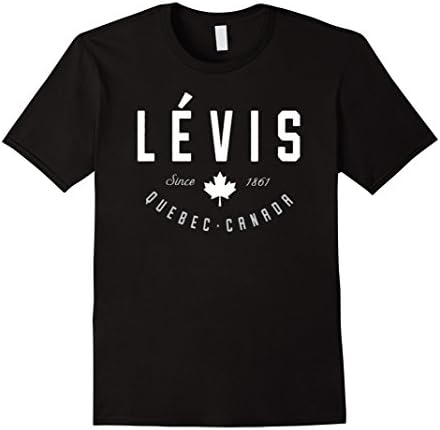 Mens Levis Shirt Quebec Canada Maple Leaf Canadian Gift Tee Eh 2XL Black