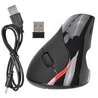 Pasamer Wireless Vertical Mouse,Ergonomic 2.4GHz Wireless Vertical Mouse 1200DPI High Sensitivity Wireless Vertical Mouse(Black)