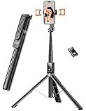 ANXRE 60" Phone Tripod & Selfie Stick Tripod with 2