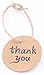 Thank You Tags - LeBeila 100 Gift Tags Round Brown Kraft Paper Tag Card with Jute Twine String for Wedding Favors, Personalized Craft, Bonbonniere, Birthday, Graduation, Party Decoration (100pcs)