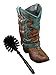 Decorative Cowboy Boot w/ Spur Toilet Bowl Cleaner Brush & Holder Set