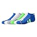 Gold Toe Boys Ultra Tec No Show Socks, 6-Pairs, Color Block Royal, Youth Large