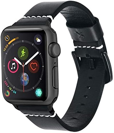 Compatible Apple Series 4/3/2/1 Watch Band 42mm 44mm, Dmorr Men Women Soft Genuine Leather Bracelet Strap Replacement with iWatch Adapter for Apple Watch Hermes, Watch Nike+, All 2015/2016/2017 Models