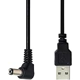 chenyang USB 2.0 Type A Male to Right Angled 90 Degree 5.5 x 2.1mm DC 5V Power Plug Barrel Connector Charge Cable 100cm