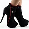 Show-Story-Chic-Sassy-Black-Red-Slip-On-Vogue-Latest-Stylish-PumpsLF80829BK409USBlack