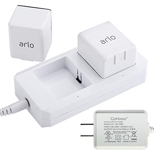 Charging Station for Arlo Charger for Arlo Batteries for Arlo Pro & Arlo Pro 2 & Arlo Go & Arlo Security Light VMA4410 Fireproof Material Adapter Pass FCC & UL Certified