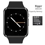 Smart Watch Nidiox Sport Smart Wrist Watch Bluetooth Smartwatch with Sleep Monitoring Call Message Reminder Anti Lost Fitness Tracker Camera Pedometer Slot Compatible for Samsung Android iPhone