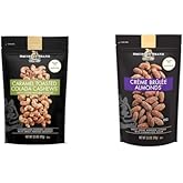SQUIRREL BRAND Caramel Toasted Colada Cashews 3.5 oz with Sweet Toasted Coconut, Natural Flavors + SQUIRREL BRAND Crème Brule