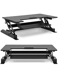 Mesa para monitor de altura ajustable Best Choice Products con sistema de elevación a gas de 36 pulgadas