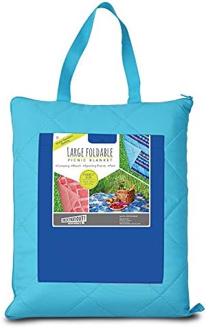 Picnic Blanket Waterproof Extra Large - Foldable Outdoor Mat (60” x 70”) For Camping Stadium Beach Hiking &amp; Travel In Color Tropical Palm By Homezy