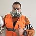 YINSHOME Respirator Mask(Plus Safety Glasses)-Gas Mask with Dual Filter Cartridges for Breathing Eye Protection Against Dust,Organic Vapors, Chemicals-Paint Respirator for DIY projects