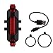 Monilon Mountain Bike Tail Light Rechargeable LED USB Taillight 4 Modes Super Bright Waterproof Tail Lamp Safety Warning Light Easy Tool-Less Installation Fit All Bicycles
