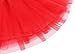 Simplicity Red Tutu Classic 4 Layered Satin Lined Ballerina Tutu Skirt, Red