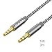 KINPS Auxiliary Audio Cable 3.5mm Aux Cord Stereo Jack Male to Male Aux Cable for Phones, Headphones, Speakers, Tablets, PCs, MP3 Players and More (10FT/3M, Gray)