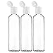 MoYo Natural Labs 8 oz Travel Bottle, Empty Travel Containers with Flip Caps, BPA Free PET Plastic Squeezable Toiletry/Cosmetic Bottle (3 pack, Clear)