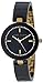 Anne Klein Women's AK/1314BKBK Premium Crystal Accented Gold-Tone Black Ceramic Bangle Watch