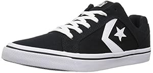 Image of Converse Men's El Distrito Canvas Low Top Sneaker, black/white/black, 6.5 M US