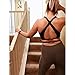 ASMAX HaoDuoYi Womens Jersey Training Sports Crop Top Backless Tank T Shirt (S, Black)
