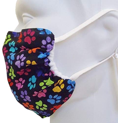 Breathe Healthy Dust and Allergy Mask; Comfortable, Reusable - Kids Flu Mask - Protection from Dust, Pollen, Allergens, Flu Germs; Colorful Paws Design (Child/Youth Size)