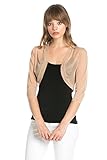 Fashion Secrets Junior`s Sheer Chiffon Bolero Shrug