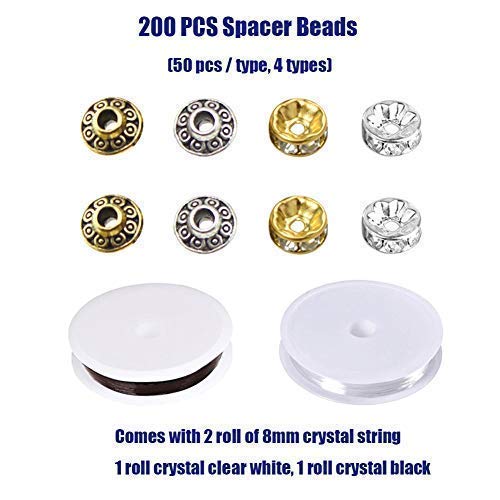Lava Bead Kit, 600 Pcs Lava Beads Stone Rock Beads Kit Set for Essential Oils Jewelry Making by Afantti