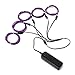 SOLMORE 5 X 1 Metre EL Wire Neon Glowing Strobing Light Waterproof LED Strip Electroluminescent Wire Kit for Halloween Party Xmas Indoor Outdoor Decoration (Purple)