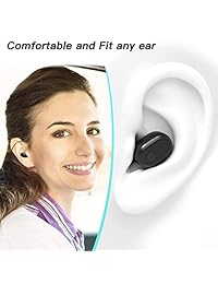 Auriculares inalámbricos, resistentes al agua con Bluetooth5.0, auriculares Bluetooth con graves profundos y sonido estéreo, auriculares inalámbricos, micrófono integrado. (negro)