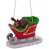 Armadillo Sleigh Ride Christmas Ornament - Delightful!