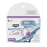 Schick Hydro Silk Shower Ready Moisturizing Razor Blade Refills for Women - 4 Count (Packaging May Vary)