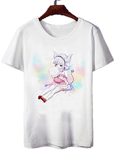 Siawasey anime Kobayashi-san Chi no Maid Dragon Cosplay T Shirt Short Sleeve Tees