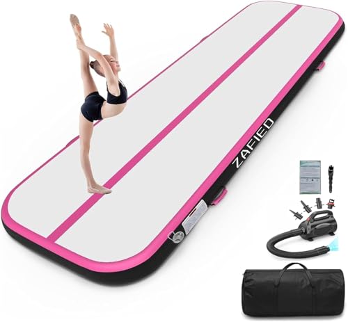 Air Matte Track, Gymnastikmatte 3/4/5/6m Turnmatte Aufblasbar Tumbling Matten mit Pumpe Trainingsmatte Fitnessmatte Yogamatte für Zuhause Outdoor