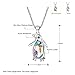NEOGLORY Jewelry Aurora Borealis Crystal Penguin Birthstone Pendant Necklace Women Jewelry