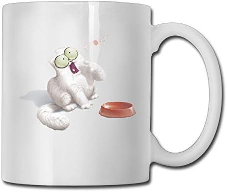 Simon S Cat Coffee Mugs Tea Mug Office Staff Best Birthday Gift For Mom - Great For Father's Day Christmas Gifts For Husband Wife White 12 Oz