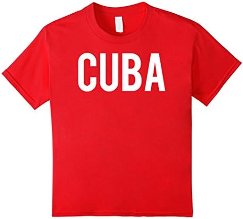 unisex-child Cuba T Shirt - Cool new cuban fan funny cheap gift tee 4 Red
