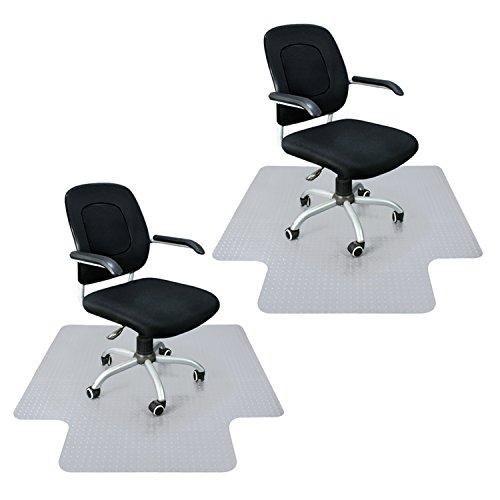 image for F2C 2 Packs 48-Inch by 36-Inch 3MM Plastic Floor Office Chair Mat Clea