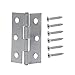 xhlife Folding Butt Hinges 304 Stainless Steel 3 Inch and 2 Inch Long for Cabinet Gate Closet Door 20pcs with 120 Screws Silver Tone Home Furniture Hardware Door Hinge