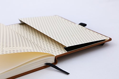 Dingbats Wildlife Medium A5+ (6.3 x 8.5) Hardcover Notebook - PU Leather, Micro-Perforated 100gsm Cream Pages, Inner Pocket, Elastic Closure, Pen Holder, Bookmark (Lined, Brown Bear) - Thumbnail 3
