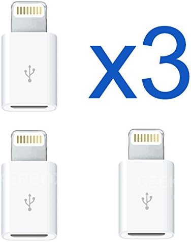 3pcs Micro USB to Lightning 8 Pin Charger Adapter Converter For iPhone 6 7 Plus